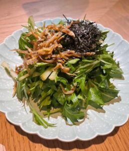 shaved daikon salad at Imari