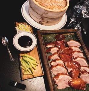 Roasted Peking Duck with Pancakes, Hutong, New York