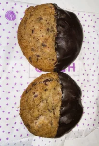 Chocolate-Dipped Chocolate Chunk Cookies, Dessert Gallery, Houston