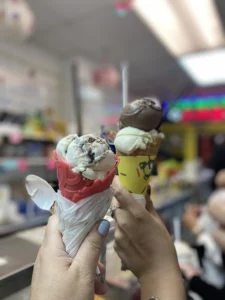 Chinatown Ice Cream Factory- Almond cookie, Don Tot, Pandan, and Vanilla fudge