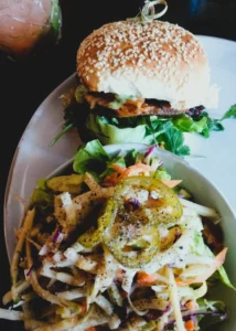 Pork Belly Sandwich with Side Salad, Mamey, Coral Gables