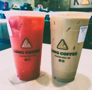 Watermelon Juice and Coffee Milk Tea, Long Coffee, Katy