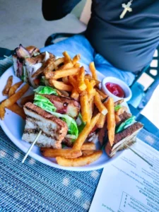 Turkey Club and Fries, Cascade Poolside Cafe, Coral Gables