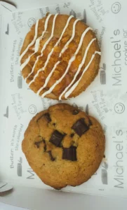 Chocolate Chip and Peach Cobbler Cookies, Michael's Cookie Jar, Houston