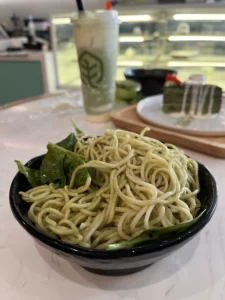 Matcha Shaken Noodles, Matcha Village, Los Angeles