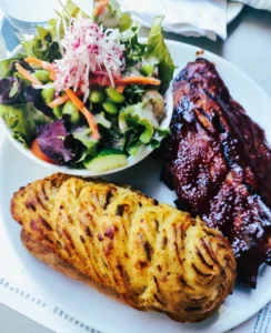 Half Rack of Ribs with Sides, Moxies, Miami