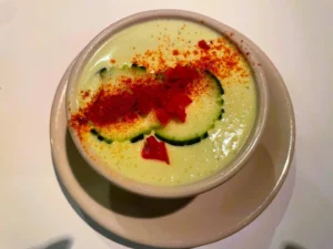 Chilled Cucumber Avocado Soup, The Metro Wine Bar & Bistro, Oklahoma City