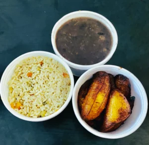 Black Beans, Green Rice, Plantains, Super Pollo, Arlington