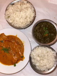 Saag Paneer Fish Goan Curry, Bombay Darbar, Miami