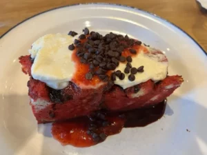 Red Velvet Bread Pudding, The Mailroom, Clarksville